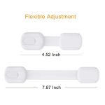 12 Pack Baby Proofing Cabinet Strap Locks - Vkania Kids Proof Kit - Child Safety Drawer Cupboard Oven Refrigerator Adhesive Locks - Adjustable Toilets Seat Fridge Latches - No Drilling - Image 2